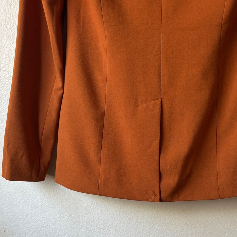 Rust Single-Button Blazer Jacket - Small - image 7
